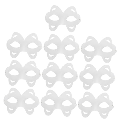 Toddmomy 10 Stück Teiliges DIY Papiermaske Weiß Blanko Halbgesichtsmaske Zum Bemalen Für Karneval Cosplay Party Basteln Umweltfreundlich Leicht Und Vielseitig Toddmomy 10 Stück Teiliges DIY Papiermaske Weiß Blanko Halbgesichtsmaske Zum Bemalen Für Karneval Cosplay Party Basteln Umweltfreundlich Leicht Und Vielseitig von Toddmomy
