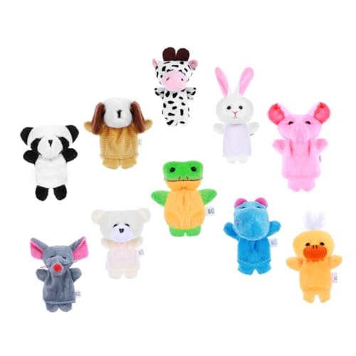 Toddmomy 10 Stück Teiliges Fingerpuppen Weichem Bunte Tier handpuppen für Junge Mädchen und Kleinkinder Sichere zur Kreativen Eltern Junge Mädchen interaktion und Geburtstags mitgebsel von Toddmomy