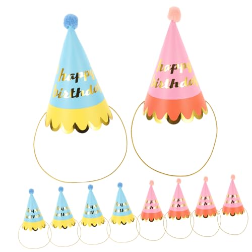 Toddmomy 10 Stück Teiliges Geburtstagsmützen Bunte Papierhüte für Partys Wiederverwendbare Partyhüte mit Plüschball für Kindergeburtstag und Feste Toddmomy 10 Stück Teiliges Geburtstagsmützen Bunte Papierhüte für Partys Wiederverwendbare Partyhüte mit Plüschball für Kindergeburtstag und Feste von Toddmomy