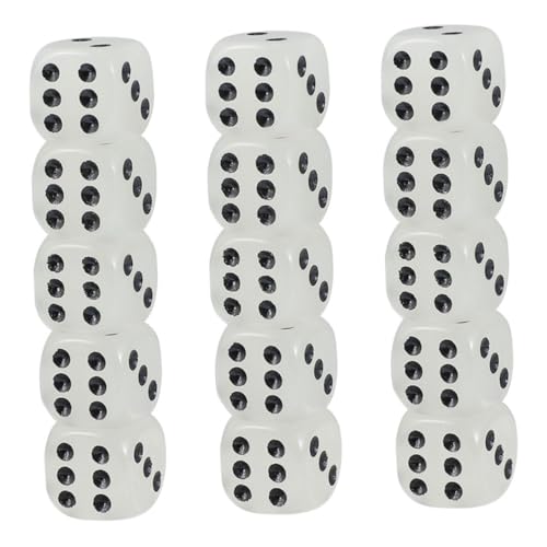 Toddmomy 10 Stück Teiliges Leuchtwürfel mit Abgerundeten Ecken Acrylwürfel mit Glatter Oberfläche Langlebige Gaming Würfel Leuchtend im Dunkeln für Partyspiele und Brettspiele von Toddmomy
