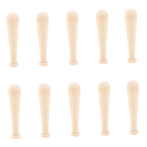 Toddmomy 10 Stück Teiliges Mini Holz Baseballschläger zum Bemalen DIY Bastelset für Kleine Holzschläger für Kreative Malprojekte und Baseball Partydekorationen von Toddmomy