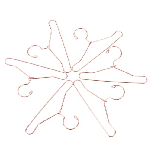 Toddmomy 10 Stück Teiliges Mini Metallkleiderbügel für Puppenkleidung Roségoldene Miniaturpuppen kleiderbügel Stabile und Sichere Miniatur kleiderständer für Puppenschrank und von Toddmomy