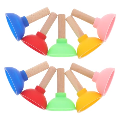 Toddmomy 10 Stück Teiliges Mini Pömpel als Magisches Requisit Stabiles Puppenhaus Zubehör für Kreative Zaubertricks Bunte Saugglocken für Professionelle Zaubervorführungen und Lustige von Toddmomy