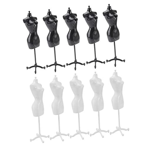 Toddmomy 10 Stück Teiliges Mini Puppenkleiderständer Hochwertiger Stabil und Sicher Kompakt und Langlebig für Puppenkleidungsdisplay und Zubehör Präsentation von Toddmomy