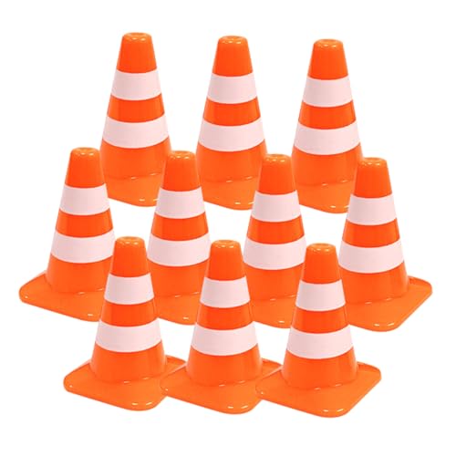 Toddmomy 10 Stück Teiliges Mini Verkehrshütchen Verkehrssignal für DIY Szenerien Fördert Kreativität und Verkehrswissen für Drinnen und Draußen Toddmomy 10 Stück Teiliges Mini Verkehrshütchen Verkehrssignal für DIY Szenerien Fördert Kreativität und Verkehrswissen für Drinnen und Draußen von Toddmomy