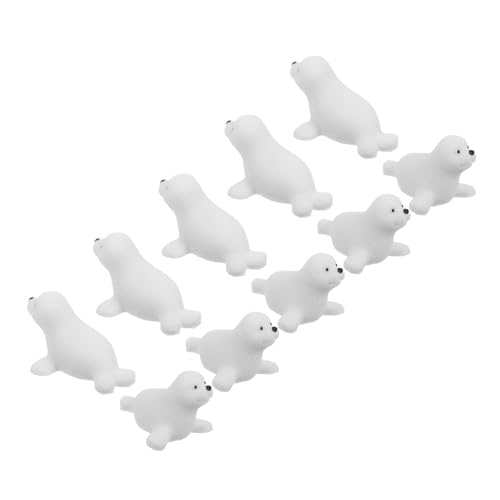 Toddmomy 10 Stück Teiliges Miniatur Arktische Tierfiguren aus Resin Realistische Kleine Meeresbewohner für Mikro Gärten Terrarien Deko Handbemalt Langlebig und Platzsparend für DIY von Toddmomy