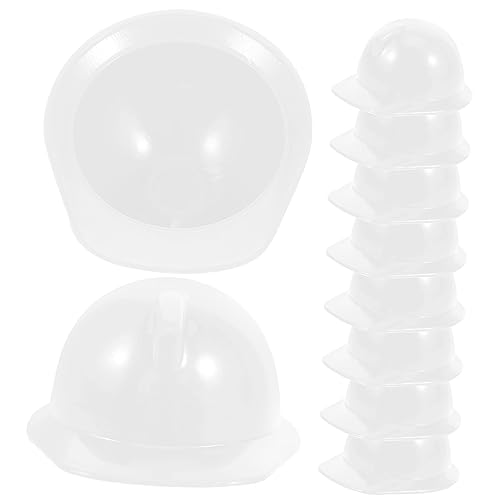 Toddmomy 10 Stück Teiliges Miniatur Bauhelm für Puppen Detailgetreu Gestaltete Mini Doll Helmets Vielseitig als Puppendeko und Spielzeughelm Geeignet Weiße Farbe Realistisches Design für von Toddmomy