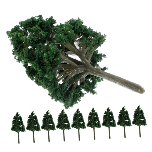 Toddmomy 10 Stück Teiliges Miniatur Baum Modelle aus Abs Kunststoff Realistische Landschafts Dekoration für Sandtische und Modellbahnen Leichte Praktische Mikro Landschaftsbäume für DIY von Toddmomy