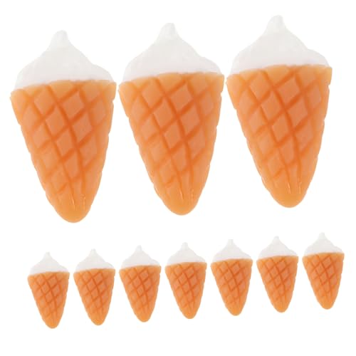 Toddmomy 10 Stück Teiliges Miniatur Eiscreme Spielzeugset Realistische Nachbildung für Puppenhaus Küchenaccessoires Fördert Kreativität und Fantasie Beim von Toddmomy