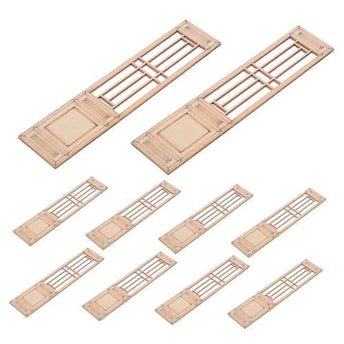 Toddmomy 10 Stück Teiliges Miniatur Holz-trennwand Chinesischer Stil Handgefertigt Präzise Miniatur Fenster und Türen Leichter Aufbau Vielseitig für Puppenhaus Zauberhaftes Dekoratives von Toddmomy
