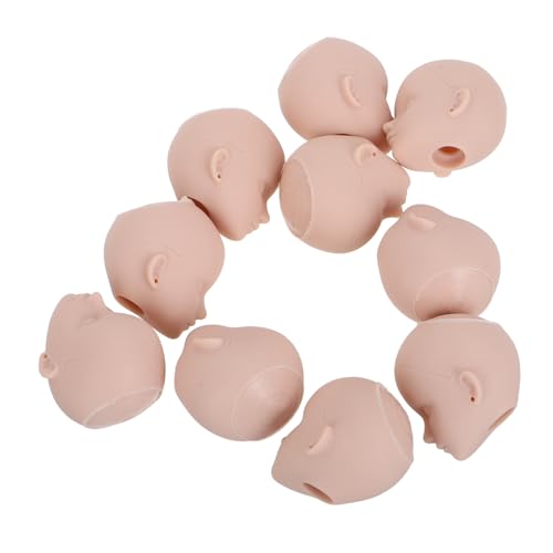 Toddmomy 10 Stück Teiliges Plastik Puppenköpfe zum Schminken Üben mit Augenhöhle Austauschbar für DIY Make Up Training und Puppenbasteln Glatte Oberfläche für Einfache von Toddmomy