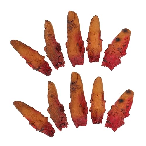 Toddmomy 10 Stück Teiliges Realistische Blutige Halloween Deko Abgetrennte Finger Simulierte Fake Finger Langlebig und Praktisch für Spukhaus Horror Party und Bühnenauftritte Toddmomy 10 Stück Teiliges Realistische Blutige Halloween Deko Abgetrennte Finger Simulierte Fake Finger Langlebig und Praktisch für Spukhaus Horror Party und Bühnenauftritte von Toddmomy