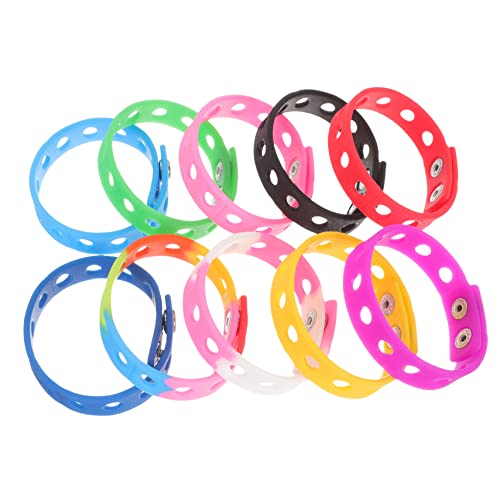 Toddmomy 10 Stück Teiliges Set Verstellbare Silikonarmbänder für Erwachsene Bunte DIY Dekorationszubehör für Partys und Spielaktivitäten für Mitgebsel von Toddmomy
