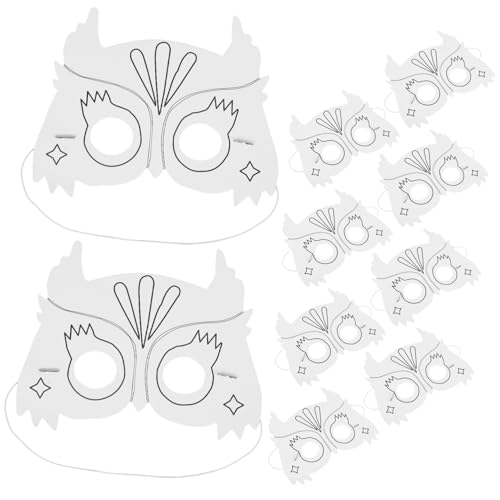 Toddmomy 10 Stück Teiliges Unbemalte DIY Tiermasken aus Papier Sichere Blanko Masken zum Ausmalen für Kreative Bastelaktivitäten Fasching Halloween und Familienzeit Toddmomy 10 Stück Teiliges Unbemalte DIY Tiermasken aus Papier Sichere Blanko Masken zum Ausmalen für Kreative Bastelaktivitäten Fasching Halloween und Familienzeit von Toddmomy