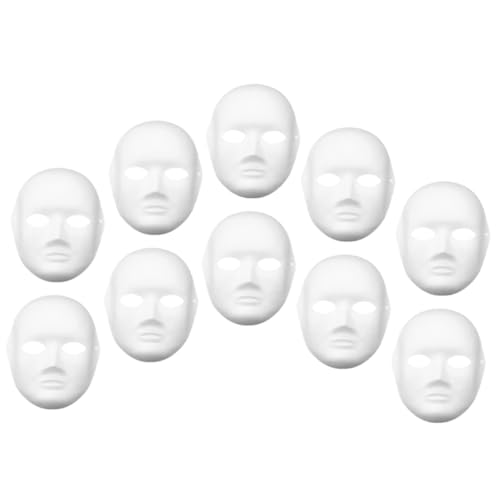 Toddmomy 10 Stück Teiliges Weiße DIY Papiermasken für Karneval Halloween und Maskenball Unbemalte Kostümmasken für Männer und Frauen zum Basteln und Gestalten Toddmomy 10 Stück Teiliges Weiße DIY Papiermasken für Karneval Halloween und Maskenball Unbemalte Kostümmasken für Männer und Frauen zum Basteln und Gestalten von Toddmomy