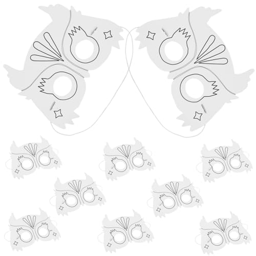 Toddmomy 10 Stück Teiliges Weiße Ungefertigte Papiermasken im Eulen Design Leichte DIY Malmasken für Karneval Maskenball Halloween und Kreatives Basteln Toddmomy 10 Stück Teiliges Weiße Ungefertigte Papiermasken im Eulen Design Leichte DIY Malmasken für Karneval Maskenball Halloween und Kreatives Basteln von Toddmomy