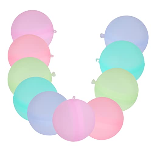 Toddmomy 10 Stück Teiliges Wiederverwendbare Leichte Silikon Wasserbälle Pastellfarben Sicher und Elastisch für Wasserspiele Poolparty Sommerspaß Outdoor und Indoor Geeignet von Toddmomy