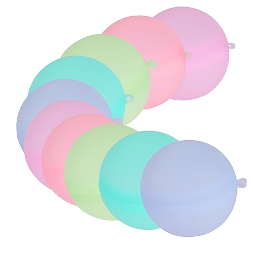 Toddmomy 10 Stück Teiliges Wiederverwendbarer Silikon Wasserbälle Weiche Outdoor Spielzeuge für Wasserschlachten Sichere Wasserfeste Bälle für Garten und Poolspaß von Toddmomy