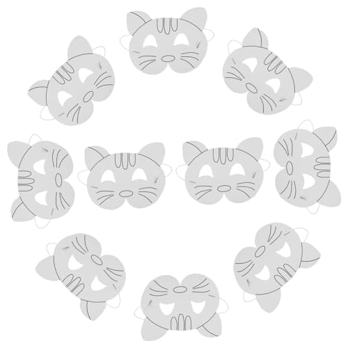 Toddmomy 10 Stück Unbemalte Tiermasken zum Bemalen DIY Bastelset für Fasching Halloween Party Weiße Pappmasken zum Selbstgestalten Kreative Maskerade Accessoires Toddmomy 10 Stück Unbemalte Tiermasken zum Bemalen DIY Bastelset für Fasching Halloween Party Weiße Pappmasken zum Selbstgestalten Kreative Maskerade Accessoires von Toddmomy