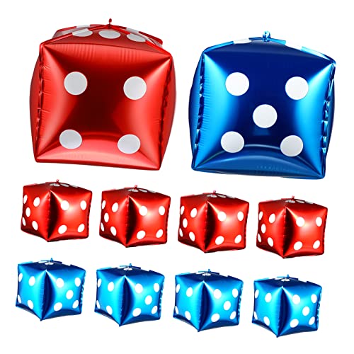 Toddmomy Würfel Folie Ballons Jumbo Ballons für Mottoparty Aluminium Folienballons für Geburtstagsfeiern Dekoration für Spieleabende 10 Stück Packung Toddmomy Würfel Folie Ballons Jumbo Ballons für Mottoparty Aluminium Folienballons für Geburtstagsfeiern Dekoration für Spieleabende 10 Stück Packung von Toddmomy