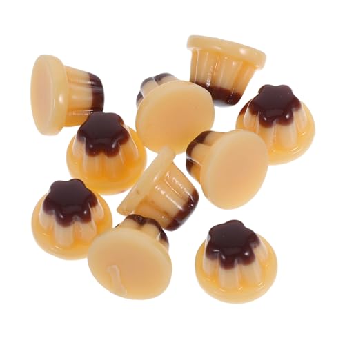 Toddmomy 10 Stücke Simulation Pudding Lebensmittel Puppenhaus Backen Mini Küche Modell Puppenhaus Zubehör Dinge Miniatur Küche Zubehör Kuchen Für Kunststoff von Toddmomy