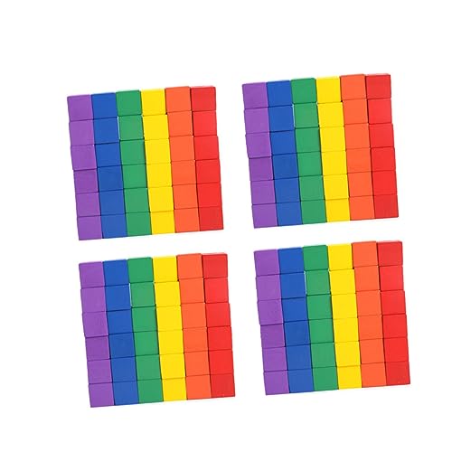 Toddmomy 100 Stück Bunte Holzbausteine DIY Bastelwürfel für Kreative Projekte Sichere und Glatte Oberflächen für Erwachsene Fördert die Fantasie und Geschicklichkeit von Toddmomy
