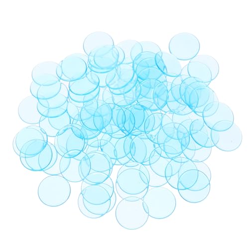 Toddmomy 100 Stück Halbtransparente Bingo Chips Kunststoff Zählmarker für Bingo Spiele und Mathe Lernen Langlebige Bunte Spielchips als Partyzubehör und Punktezähler Geeignet von Toddmomy