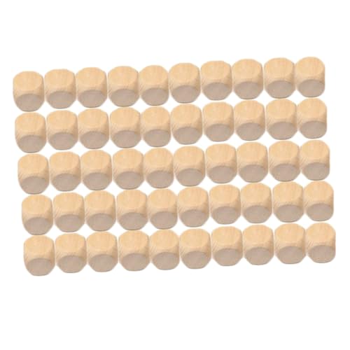 Toddmomy 100 Stück Holzwürfel: 16 Mm Große Holzwürfel, 6-seitig – Leere Quadratische Blöcke Für DIY-Graffiti-bastelarbeiten Und Brettspielzubehör von Toddmomy