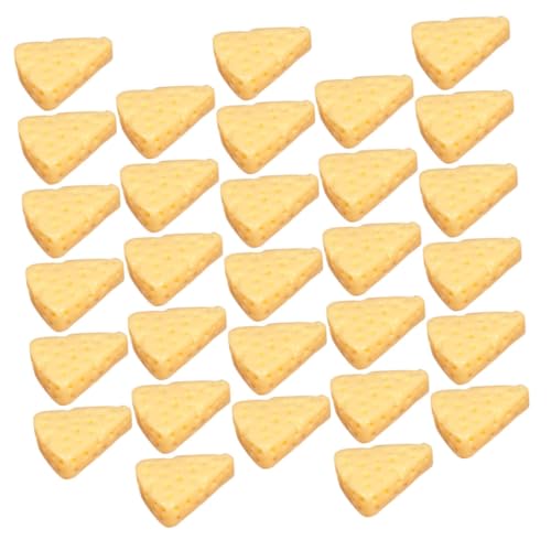 Toddmomy 100 Stück Käseornamente Minis Mini-küchenkäse Mach Es Mini Miniatur-käsemodell Käsedekorationen Mini-Food-käse Miniaturkäse Küche Miniatur-käse- Yellow Harz von Toddmomy