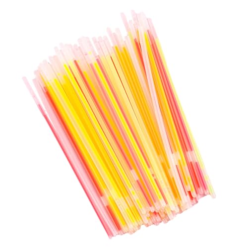 Toddmomy 100 Stück Leuchtstäbe Knicklichter Bunt Langlebige Glow Bracelets für Hochzeit Kindergeburtstag Party Deko Photo Prop Fluoreszierende Armbänder Leuchtende Party Accessoires von Toddmomy