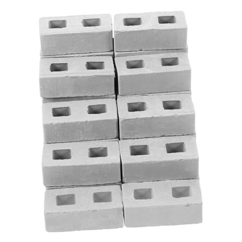 Toddmomy 100 Stück Maßstab Realistische Miniaturziegel für Puppenhaus Architekturmodell DIY Bastelbedarf Leicht Tragbar Kreative Mikro Landschaft Zubehör von Toddmomy