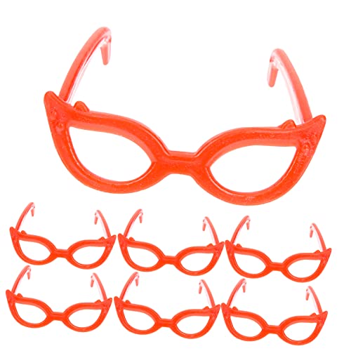 Toddmomy 100 Stück Mini-Brillenspielzeug Zubehör Puppenbrille für Puppen Sonnenbrillen schnapsgläser Miniaturbrille Mini-Gläser zum Basteln Bastelbrille Plastik rot von Toddmomy