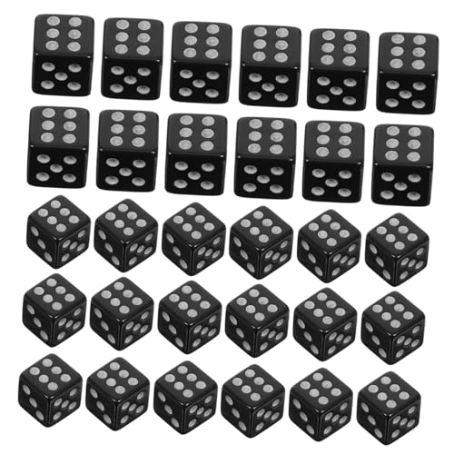 Toddmomy 100 Stück Mini Würfel Schwarz Kleine Würfel aus Robustem Kunststoff für Brettspiele Partys und Gruppenaktivitäten Klare Punkte Tragbar und Stilvoll für Spielspaß von Toddmomy