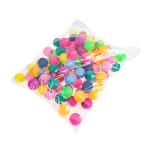 Toddmomy 100 Stück Nummerierte Lotteriekugeln Kunststoffspielbälle mit Zahlen Kompakt Leicht Langlebig für Party Zuhause Kindergarten Gewinnspiele und Dekoration von Toddmomy