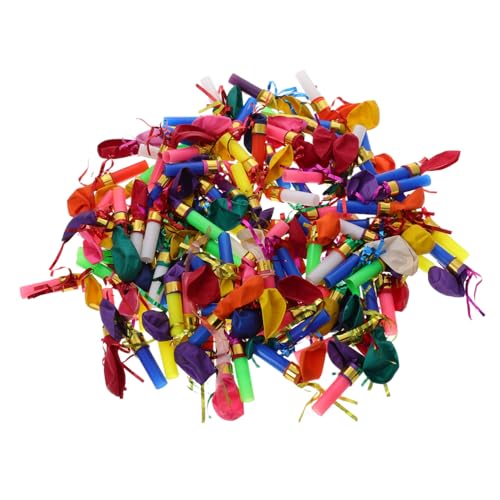 Toddmomy 100 Stück Pfeifen Partygebläse Für Geburtstagspartys Ballon Geräuschmacher Musik Partygeschenke Geburtstagspartygebläse Pfeifen Partygeschenke Zum Ausblasen Von Gummi von Toddmomy