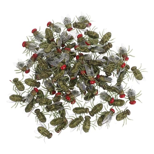 Toddmomy 100 Stück Realistische Kunststoff Fliegen Stabile Halloween Deko Insekten für April Fools Prank Langlebige Fake Fliegen für Gruselige Atmosphäre und Scherzartikel von Toddmomy