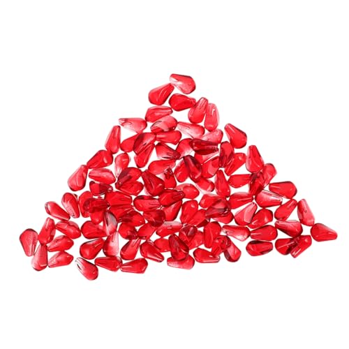 Toddmomy 100 Stück Simulierte Granatapfelkörner Dekoration Anzeige Geformt Gefälscht Fälschung Ornament Weihnachts-Granatapfel- Künstliche Realistische Frucht Küche Wohnkultur Glas Rot von Toddmomy