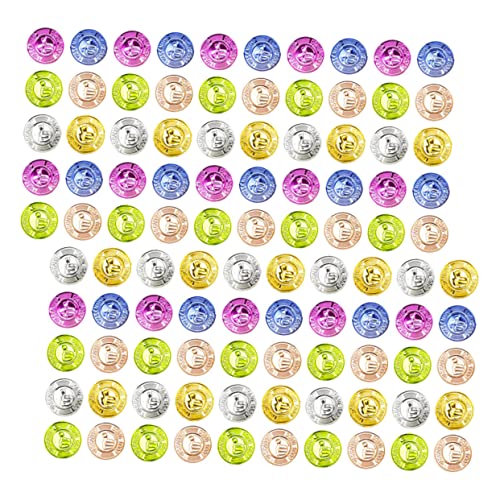 Toddmomy 100 Stück Teiliges Bunte Plastik Piratenmünzen Spielgeld Simulation Leicht für Piratenparty Kindergeburtstag Schatzsuche Partyzubehör von Toddmomy