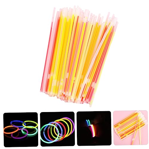 Toddmomy 100 Stück Teiliges Glow Sticks Party Leuchtstäbe und Armbänder Fluoreszierende Bunte Knicklichter für Geburtstag Hochzeit Festival und Dunkle Partydekoration von Toddmomy