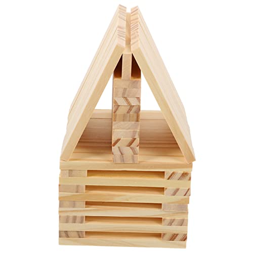 Toddmomy 100 Stück Teiliges Holzbaustein Balance für Pädagogisches Stapelspiel zur Kreativen Denkens Feinmotorik und Koordination Robustes Naturholz für Langanhaltenden Spielspaß von Toddmomy