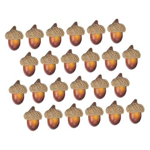 Toddmomy 100 Stück Teiliges Künstliche Eicheln aus Naturgetreue Langlebige Herbstdekoration für DIY Basteln Vasenfüller Weihnachts und Hausdekorationszubehör von Toddmomy