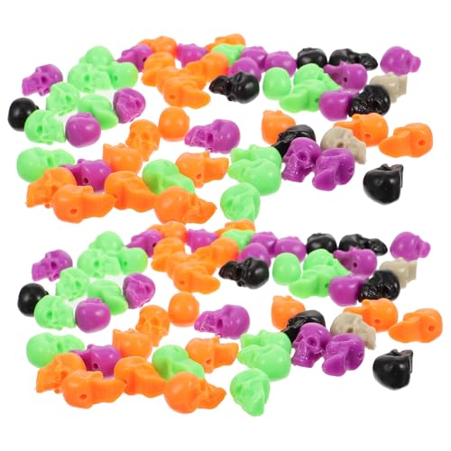 Toddmomy 100 Stück Teiliges Mini Schädel Deko und Realistische Halloween Skelett Köpfe für Gruselige Partydekoration und Bastel Accessoires von Toddmomy