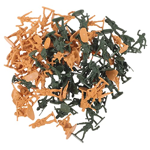 Toddmomy 100 Stück Teiliges Mini Soldaten Figuren Realistische Miniatur Menschen Modelle Sandfarben Kindersicher Geruchlos für Tischdekoration Rollenspiele und Bastelprojekte von Toddmomy