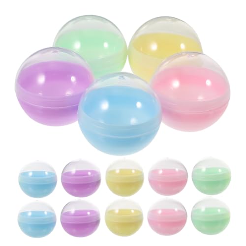 Toddmomy 100 Stück Transparente Halbtransparente Macaron Farbkapseln Befüllbare Kunststoffkugeln für Verkaufsautomaten DIY Bastelbedarf Vielseitige Aufbewahrung Praktische von Toddmomy