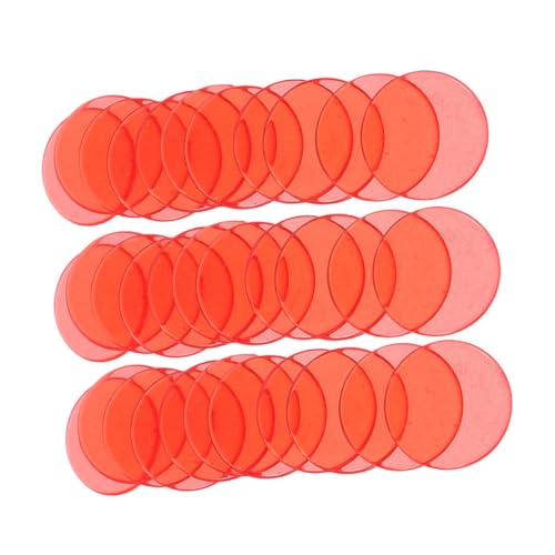 Toddmomy 100 Stück Transparente Plastik Bingo Chips für Kleine Leicht Greifbare Zählsteine für Matheunterricht Frühe Bildung und Lernspiele im Klassenzimmer von Toddmomy