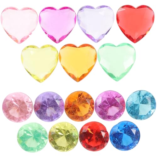 Toddmomy 100Stücke Diamant Acryl Schmucksteine für DIY Bastelprojekte Juwelaufkleber für Haaraccessoires Karten und Hochzeitsdekorationen von Toddmomy