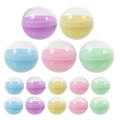 Toddmomy 100 Stück Befüllbare Kapseln für Kaugummiautomaten Halbtransparent 32mm Plastikkugeln für Spielzeug und Bastelmaterial Vielseitige Preisbehälter für Kinder und Partys von Toddmomy