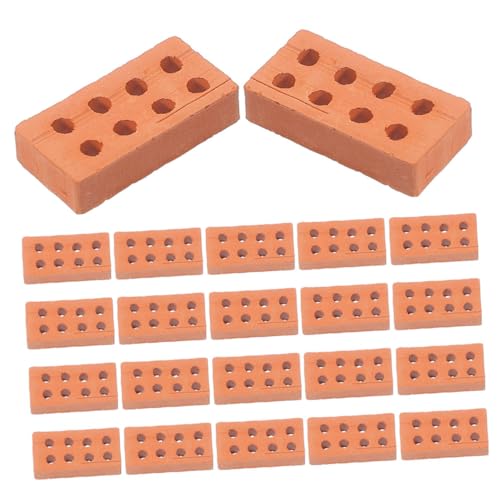 Toddmomy 100Stücke Mini Ziegelsteine für Modelle Handgefertigte Landschaftsdekorationen für Bastelprojekte für DIY Bausätze und Kreative Modelle von Toddmomy
