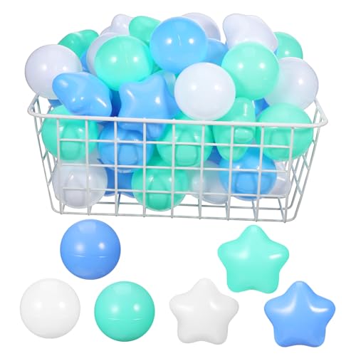 Toddmomy 100Stücke Poolbälle für Runde und Sternförmige Kunststoffbälle für Strandpartys Indoor und Outdoor Aktivitäten Netzbeutel Pe Toddmomy 100Stücke Poolbälle für Runde und Sternförmige Kunststoffbälle für Strandpartys Indoor und Outdoor Aktivitäten Netzbeutel Pe von Toddmomy