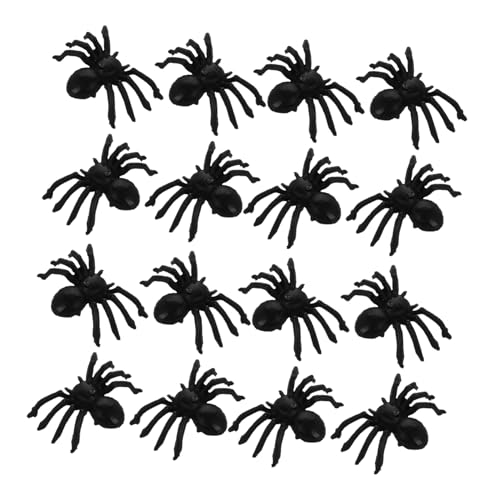 Toddmomy 100Stücke Realistische Kunststoffspinnen für Halloween Gruselige Spinnen Deko Neuheit Spinnen für Halloween Partys und Home Decor Innen und Außenbereich von Toddmomy